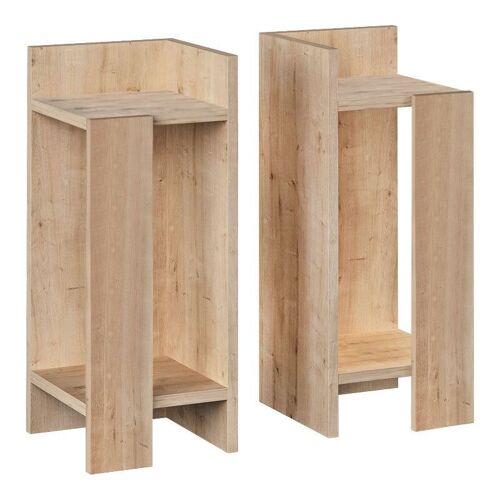 Nightstand Set EMILIO Oak 25x27x60cm