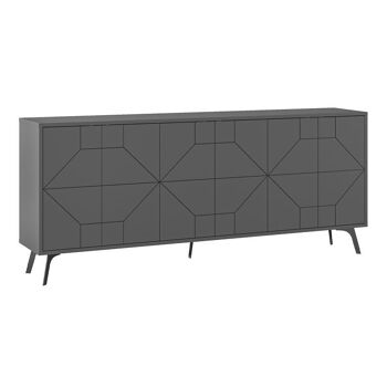 Buffet MIKE Anthracite 184x35x77,4cm 1