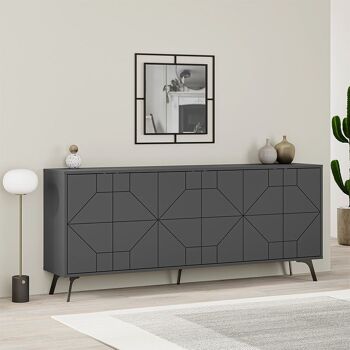 Buffet MIKE Anthracite 184x35x77,4cm 2