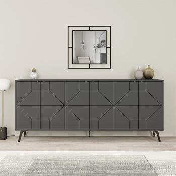 Buffet MIKE Anthracite 184x35x77,4cm 4