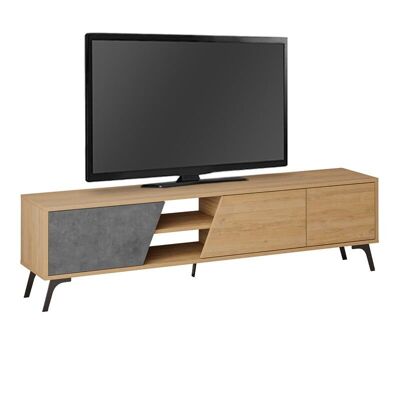 TV stand CARLITO Oak - Retro Gray 180x35.6x48cm