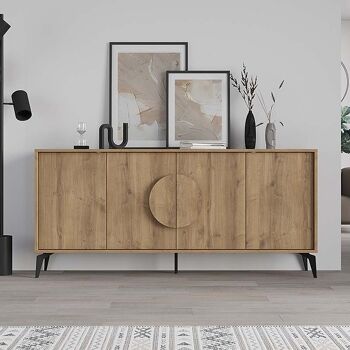 Buffet PARIS Marron Clair 180x35.6x82cm 4