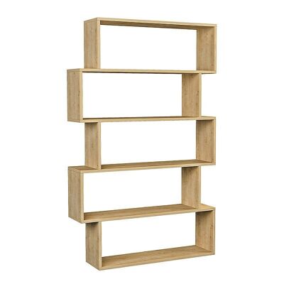 Bookcase WAVE Oak 100x24x158.8cm