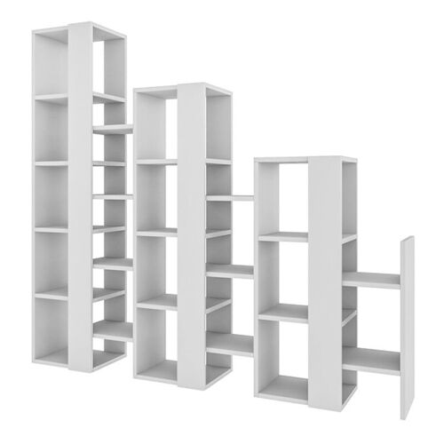 Bookcase STAIRS White 163,5x29x151cm