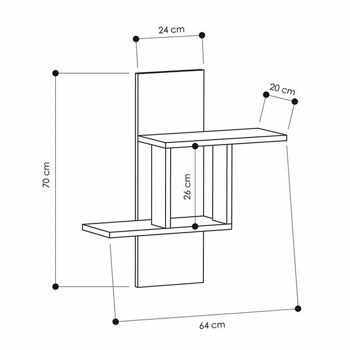 Etagère Murale CUBUS Anthracite 3