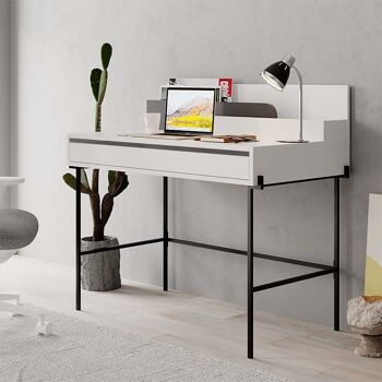 Bureau LAMBDA Blanc 108x60x101cm 2