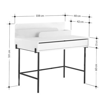 Bureau LAMBDA Chêne 108x60x101cm 8