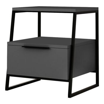 Table de nuit ROTTERDAM Anthracite 1