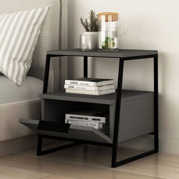 Table de nuit ROTTERDAM Anthracite 3