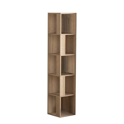 Bookcase Corner SILVIA Oak