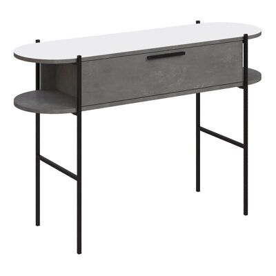 Table console GIANNY Retro gris-blanc