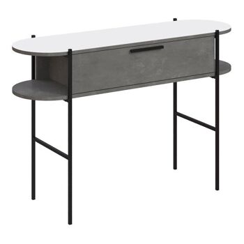 Table console GIANNY Retro gris-blanc 1