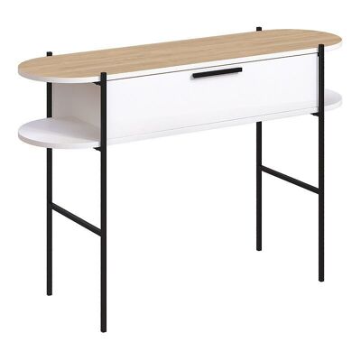 Table Console GIANNY Blanc - Chêne