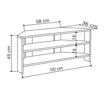 Meuble TV CORNER Blanc 4