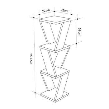 Etagère Murale d'Angle JULIA Anthracite 3