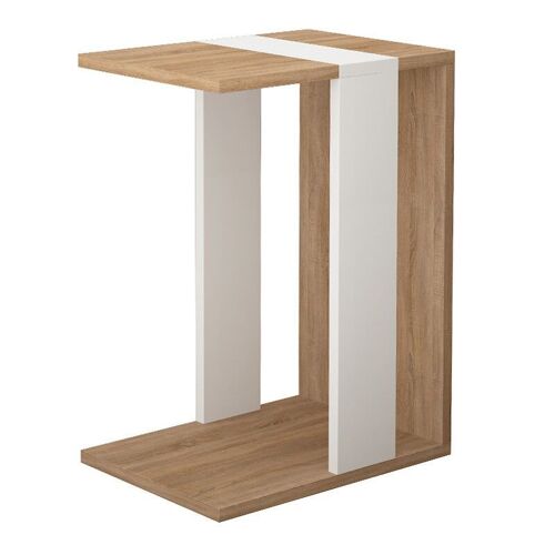 Side Table CANDY in Oak - White 30x40x57cm