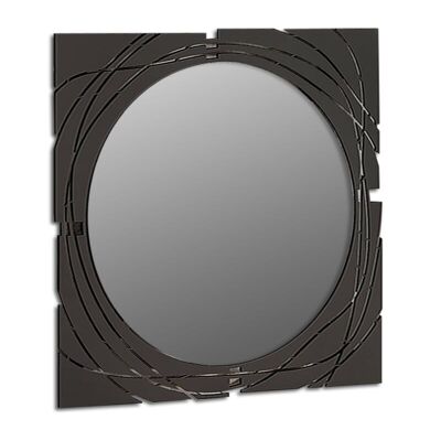 Wall mirror CASSANDRA Black 556x2x556cm