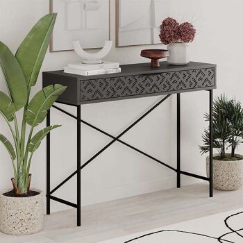 Table console TAMARA Anthracite 110x35,6x90cm 2