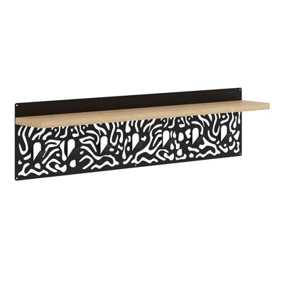 Perchero de pared DIZZY Roble - Negro