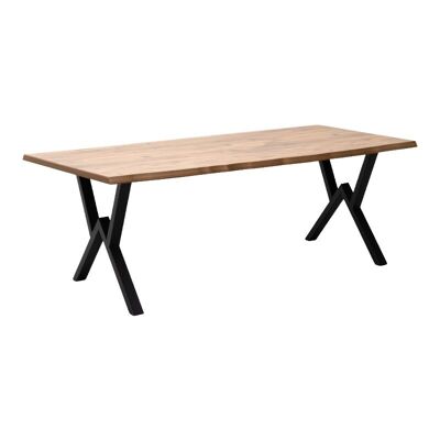 Tavolo da pranzo SIMINA MDF/Acacia metallizzata