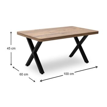 Table basse MALVIN Acacia 100x60x45cm 5