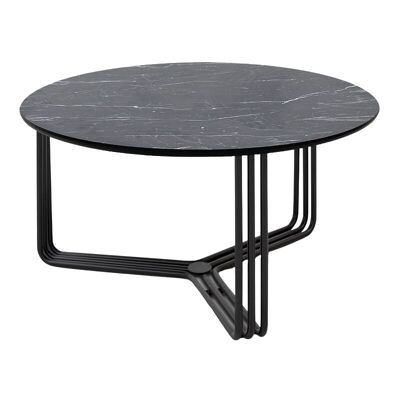 Coffee Table TRIO Black Marble Effect 82.5x82.5x42cm