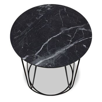 Table basse GUARDIA effet marbre noir 3