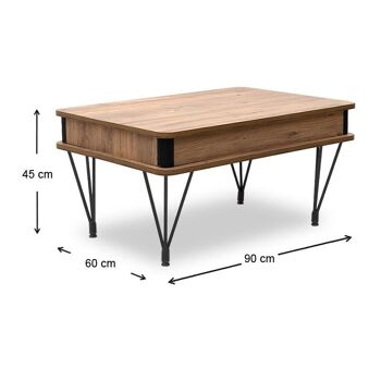 Table basse MARBELLA Acacia 90x60x45cm 7