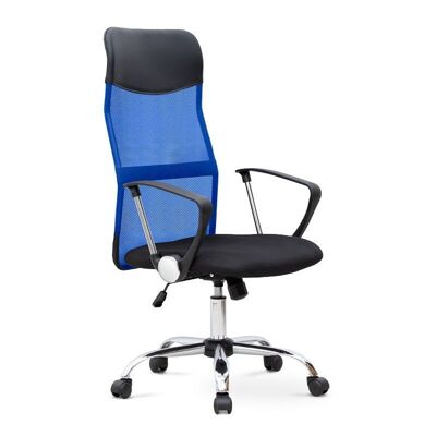 Chaise de Bureau MICHA Bleu - Noir 62x59x110/120cm