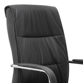 Chaise de bureau SANDRA cuir PU Noir 7