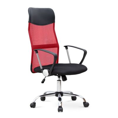 Chaise de Bureau MICHA Rouge - Noir 62x59x110/120cm