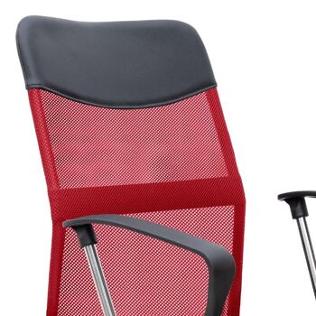 Chaise de Bureau YANICK Rouge - Noir 59x57x95/105cm 7