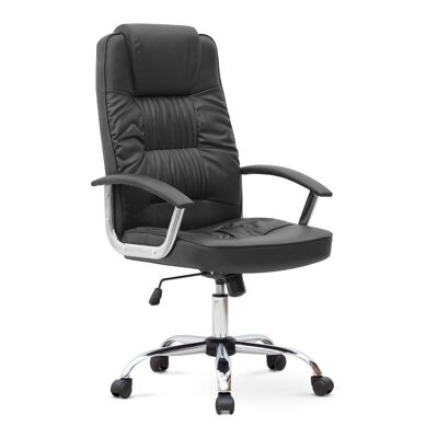 Office Chair ARLENE PU leather Black 62x63x112/122cm