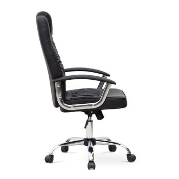 Chaise de bureau ARLENE cuir PU Noir 62x63x11 2/122cm 5