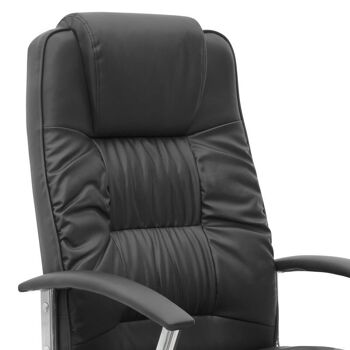 Chaise de bureau ARLENE cuir PU Noir 62x63x11 2/122cm 7