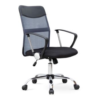 Chaise de Bureau YANICK Gris - Noir 59x57x95/105cm 1
