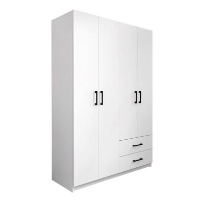 Armario EMMY 4 puertas Blanco 120x47x180cm