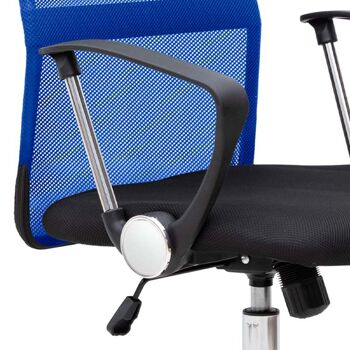 Chaise de Bureau YANICK Bleu - Noir 59x57x95/105cm 8