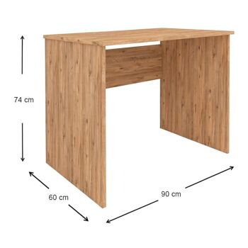 Bureau BUENO Pin Chêne 90x60x74cm 4