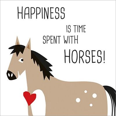 Happiness & Horses 33x33 cm