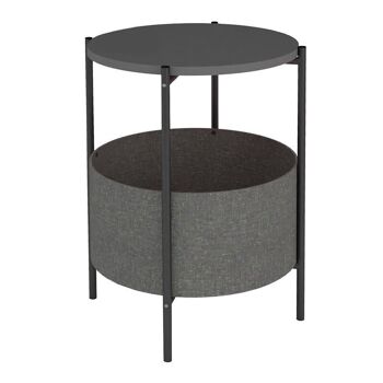 Table d'Appoint RONDE Anthracite - Gris 43x43x60cm 1