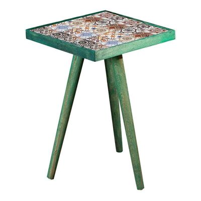 Table basse MELISSA céramique vert 32x32x45cm