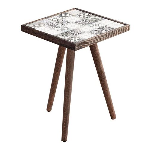 Coffee Table MELISSA ceramic Black 32x32x45cm