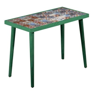 Table basse MELISSA céramique vert 62x32x45cm
