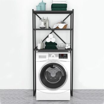 Meuble lave-linge MANTA Noir - Anthracite 3