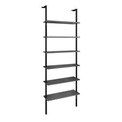 Wall bookcase ANDALUSIA Black - Anthracite 60x20x183cm