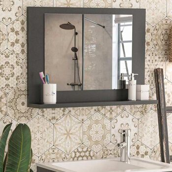Miroir de salle de bain SLIM Anthracite 60x10x45cm 2