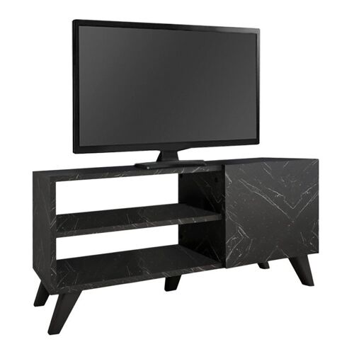 TV Stand MIRA Black Marble Effect 100x35x46cm