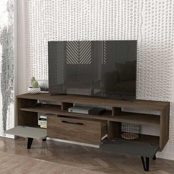 Meuble TV MATHILDA Noyer 150x35x55,6cm 3