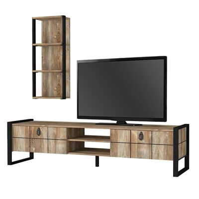 TV stand BONO melamine Vintage Black